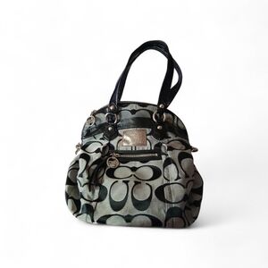 Coach Poppy Black and Gray Shoulder Bag